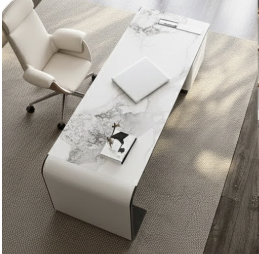 Modern Slate Top Office Desk Rectangle Task Desk with 3 Drawers for Home Clearhalo 'furn' 'furn_office_desk' 'Furniture' 'Office Desks' 'Office Furniture' 'office_desk' 20260205200050_4918_4
