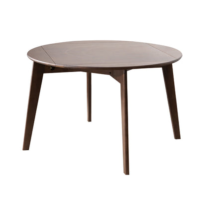 Modern Wood Adjustable Kitchen Dining Set 4 Leg Base Table with Folding Leaf Dark Wood Table Only Clearhalo 'Dining Room Sets' 'Dining Tables & Seating' 'dining_room_set' 'Furniture' 'furniture_dining_room_set' 'Kitchen & Dining Furniture' 'kitchen&dining_furn' 'kitchen' 3347262