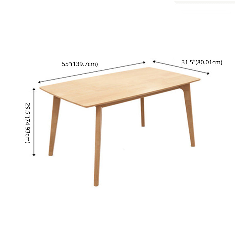 Modern Style Wood Rectangle Shape Dining Table Set 4 Legs Table Formal for Dining Furniture Clearhalo 'Dining Room Sets' 'Dining Tables & Seating' 'dining_room_set' 'Furniture' 'furniture_dining_room_set' 'Kitchen & Dining Furniture' 'kitchen&dining_furn' 'kitchen' 3347280