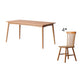 Contemporary Solid Wood Rectangle Shape Dining Furniture 4 Wood Legs Table Formal for Dining Room with 4 Chairs Clearhalo 'Dining Room Sets' 'Dining Tables & Seating' 'dining_room_set' 'Furniture' 'furniture_dining_room_set' 'Kitchen & Dining Furniture' 'kitchen&dining_furn' 'kitchen' 3347316