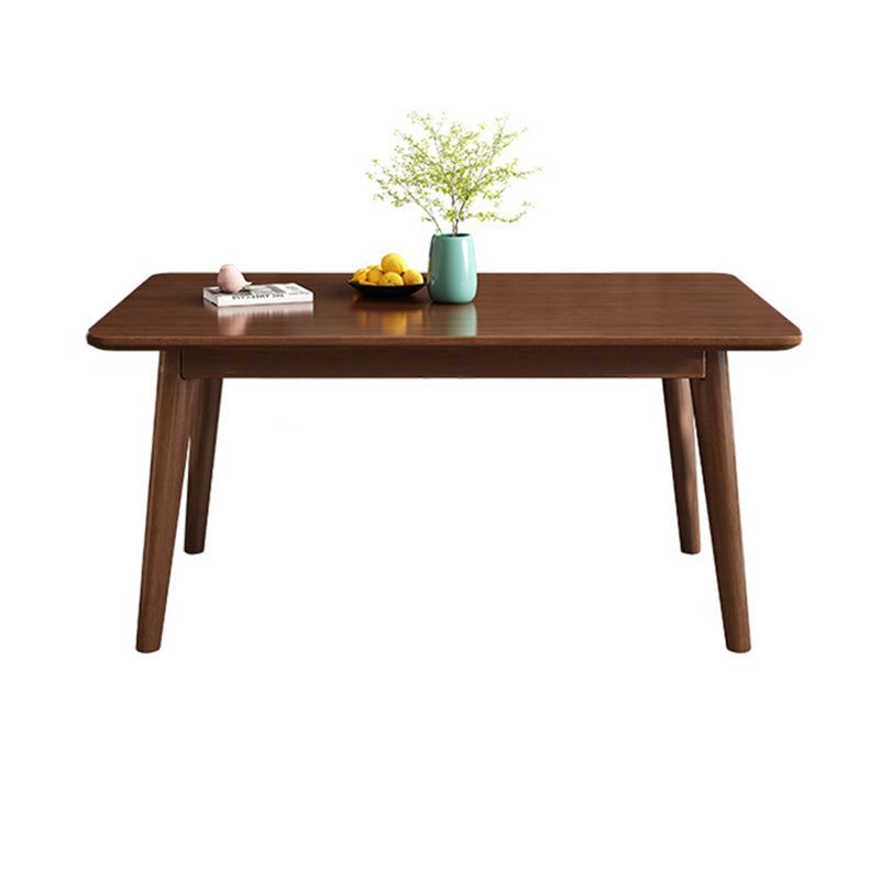 Kitchen Modern Solid Wood Dining Table of Trasitional Height with Formal Dining Room Sets Brown Table Only Clearhalo 'Dining Room Sets' 'Dining Tables & Seating' 'dining_room_set' 'Furniture' 'furniture_dining_room_set' 'Kitchen & Dining Furniture' 'kitchen&dining_furn' 'kitchen' 3347345