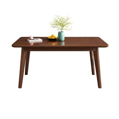 Kitchen Modern Solid Wood Dining Table of Trasitional Height with Formal Dining Room Sets Brown Table Only Clearhalo 'Dining Room Sets' 'Dining Tables & Seating' 'dining_room_set' 'Furniture' 'furniture_dining_room_set' 'Kitchen & Dining Furniture' 'kitchen&dining_furn' 'kitchen' 3347345