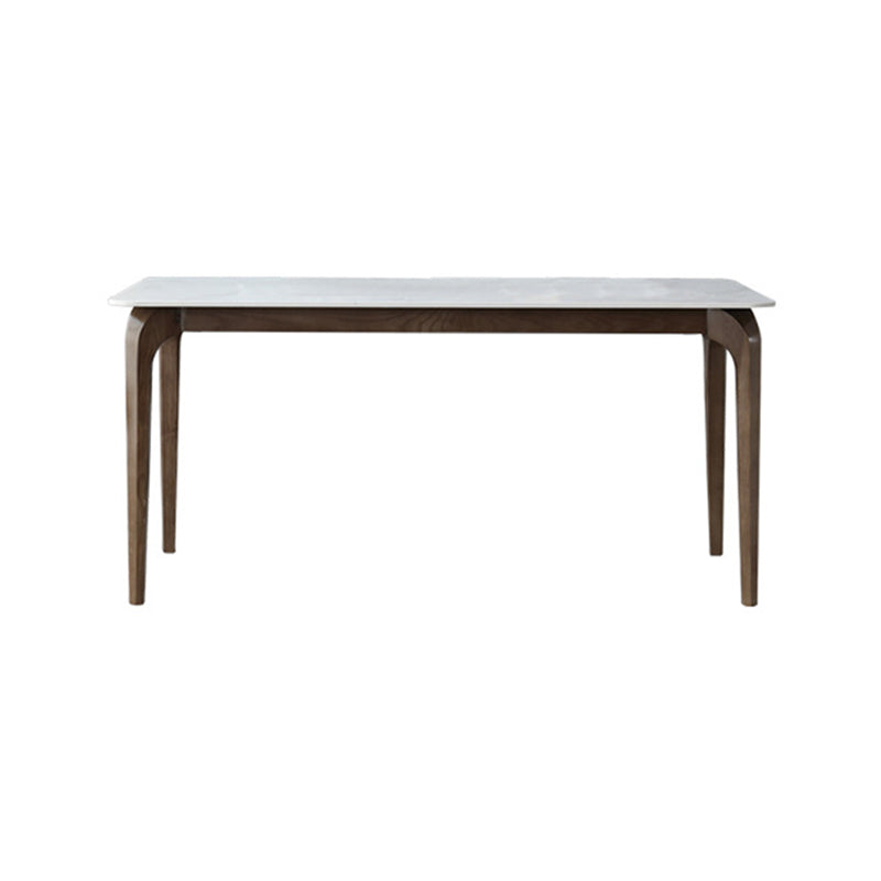 Contemporary Fixed Sintered Stone Dining¬†Room¬†Table¬†with 4 Solid Wood Legs Kitchen Dining Set Table Only Clearhalo 'Dining Room Sets' 'Dining Tables & Seating' 'dining_room_set' 'Furniture' 'furniture_dining_room_set' 'Kitchen & Dining Furniture' 'kitchen&dining_furn' 'kitchen' 3347387