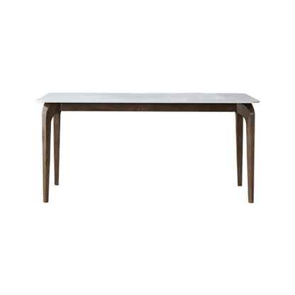 Contemporary Fixed Sintered Stone Dining¬†Room¬†Table¬†with 4 Solid Wood Legs Kitchen Dining Set Table Only Clearhalo 'Dining Room Sets' 'Dining Tables & Seating' 'dining_room_set' 'Furniture' 'furniture_dining_room_set' 'Kitchen & Dining Furniture' 'kitchen&dining_furn' 'kitchen' 3347387