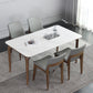 Contemporary Fixed Sintered Stone Dining¬†Room¬†Table¬†with 4 Solid Wood Legs Kitchen Dining Set with 4 Chairs Clearhalo 'Dining Room Sets' 'Dining Tables & Seating' 'dining_room_set' 'Furniture' 'furniture_dining_room_set' 'Kitchen & Dining Furniture' 'kitchen&dining_furn' 'kitchen' 3347389