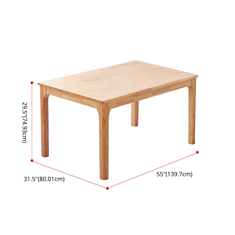 Modern Style Solid Wood Dining Table with Rectangle Shape Standard Height Table for Home Use Clearhalo 'Dining Room Sets' 'Dining Tables & Seating' 'dining_room_set' 'Furniture' 'furniture_dining_room_set' 'Kitchen & Dining Furniture' 'kitchen&dining_furn' 'kitchen' 3347439