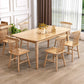 Minimalist Style Solid Wood Top Dining Table Set of Rectangle Shape Formal Dinette Set Clearhalo 'Dining Room Sets' 'Dining Tables & Seating' 'dining_room_set' 'furn' 'furn_dining_room_set' 'Furniture' 'furniture_dining_room_set' 'Kitchen & Dining Furniture' 'kitchen&dining_furn' 'kitchen' 3347446