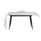 Glam Style Sintered Stone Dining Table with Rectangle Shape Standard Height Table for Home Use Clearhalo 'Dining Room Sets' 'Dining Tables & Seating' 'dining_room_set' 'Furniture' 'furniture_dining_room_set' 'Kitchen & Dining Furniture' 'kitchen&dining_furn' 'kitchen' 3347518