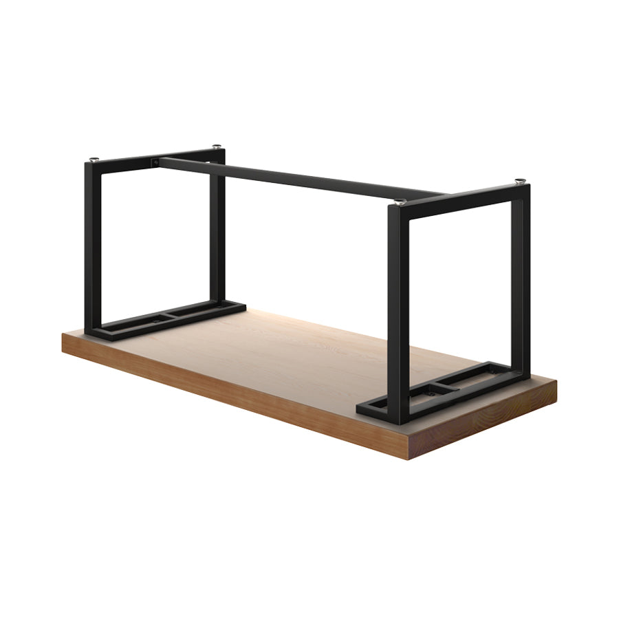 Industrial Style Solid Wood Dining Set with Rectangle Shape Table and Trestle Base for Home Use Clearhalo 'Dining Room Sets' 'Dining Tables & Seating' 'dining_room_set' 'Furniture' 'furniture_dining_room_set' 'Kitchen & Dining Furniture' 'kitchen&dining_furn' 'kitchen' 3347549