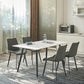 Kitchen Contemporary Sintered Stone Top Dining Table Sets with 4 Legs Base Dining Room Furniture with 4 Chairs Clearhalo 'Dining Room Sets' 'Dining Tables & Seating' 'dining_room_set' 'Furniture' 'furniture_dining_room_set' 'Kitchen & Dining Furniture' 'kitchen&dining_furn' 'kitchen' 3347616