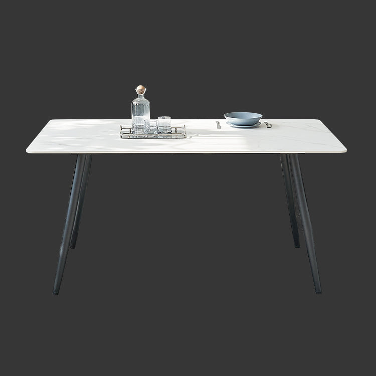 Kitchen Contemporary Sintered Stone Top Dining Table Sets with 4 Legs Base Dining Room Furniture Table Only Clearhalo 'Dining Room Sets' 'Dining Tables & Seating' 'dining_room_set' 'Furniture' 'furniture_dining_room_set' 'Kitchen & Dining Furniture' 'kitchen&dining_furn' 'kitchen' 3347620