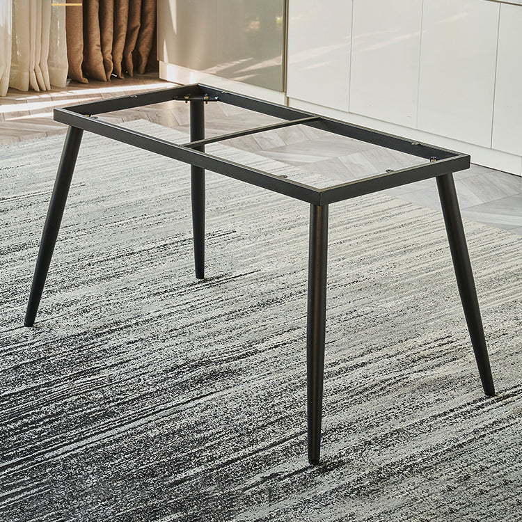 Kitchen Contemporary Sintered Stone Top Dining Table Sets with 4 Legs Base Dining Room Furniture Clearhalo 'Dining Room Sets' 'Dining Tables & Seating' 'dining_room_set' 'Furniture' 'furniture_dining_room_set' 'Kitchen & Dining Furniture' 'kitchen&dining_furn' 'kitchen' 3347622