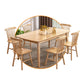 Modern Style Solid Wood Dining Set with 4 Legs Fixed Table Dinette Set for Dining Room Clearhalo 'Dining Room Sets' 'Dining Tables & Seating' 'dining_room_set' 'Furniture' 'furniture_dining_room_set' 'Kitchen & Dining Furniture' 'kitchen&dining_furn' 'kitchen' 3347650