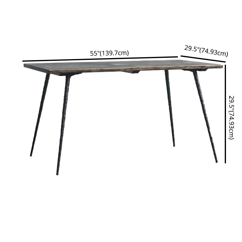 Industrial Style Solid Wood Dining Set with Rectangle Shape Table and 4 Legs Base for Home Use Clearhalo 'Dining Room Sets' 'Dining Tables & Seating' 'dining_room_set' 'Furniture' 'furniture_dining_room_set' 'Kitchen & Dining Furniture' 'kitchen&dining_furn' 'kitchen' 3347671