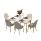 Modern Style Sintered Stone Dining Table with 4 Gold Legs Base for Home Use Clearhalo 'Dining Room Sets' 'Dining Tables & Seating' 'dining_room_set' 'Furniture' 'furniture_dining_room_set' 'Kitchen & Dining Furniture' 'kitchen&dining_furn' 'kitchen' 3347681