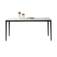 Modern Style Sintered Stone Dining Table with Standard Height Table and 4 Legs Base for Home Use Clearhalo 'Dining Room Sets' 'Dining Tables & Seating' 'dining_room_set' 'Furniture' 'furniture_dining_room_set' 'Kitchen & Dining Furniture' 'kitchen&dining_furn' 'kitchen' 3347690