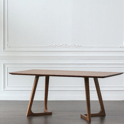 Fixed Minimalist Solid Wood Top Kitchen Table Set of Brown for Dining Room Table Only Clearhalo 'Dining Room Sets' 'Dining Tables & Seating' 'dining_room_set' 'Furniture' 'furniture_dining_room_set' 'Kitchen & Dining Furniture' 'kitchen&dining_furn' 'kitchen' 3347703