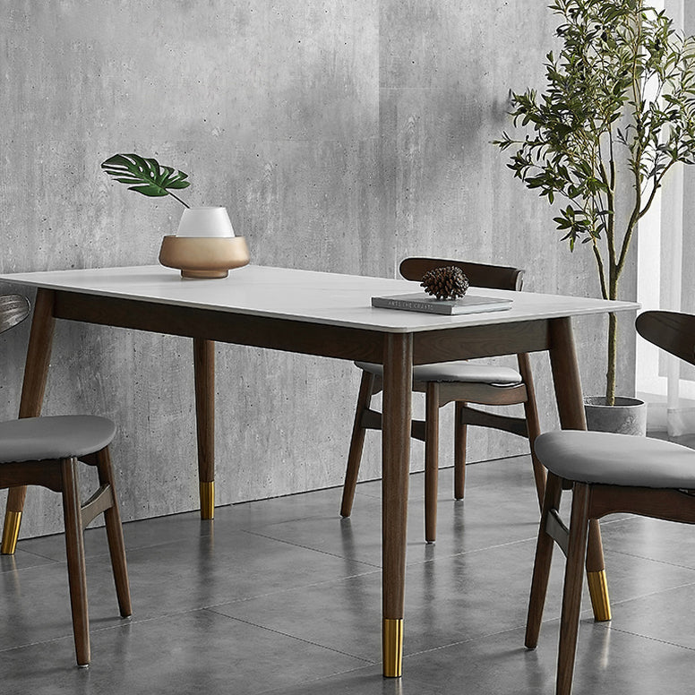 Modern Standard Sintered Stone Top Dining Room Set of Rectangle Shape for Kitchen Table Set Clearhalo 'Dining Room Sets' 'Dining Tables & Seating' 'dining_room_set' 'furn' 'furn_dining_room_set' 'Furniture' 'furniture_dining_room_set' 'Kitchen & Dining Furniture' 'kitchen&dining_furn' 'kitchen' 3347749