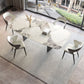 Minimalist Traditional Height Faux Marble Top Dining Table Rectangle Dining Room Set For Home with 4 Chairs Clearhalo 'Dining Room Sets' 'Dining Tables & Seating' 'dining_room_set' 'Furniture' 'furniture_dining_room_set' 'Kitchen & Dining Furniture' 'kitchen&dining_furn' 'kitchen' 3347753
