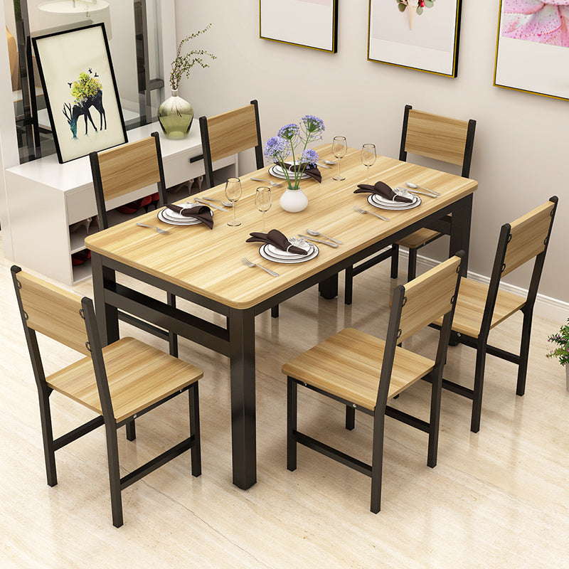 Modern Dining Room Set with Rectangle Shape Standard Height Table and 4 Legs Base Clearhalo 'Dining Room Sets' 'Dining Tables & Seating' 'dining_room_set' 'furn' 'furn_dining_room_set' 'Furniture' 'furniture_dining_room_set' 'Kitchen & Dining Furniture' 'kitchen&dining_furn' 'kitchen' 3347767