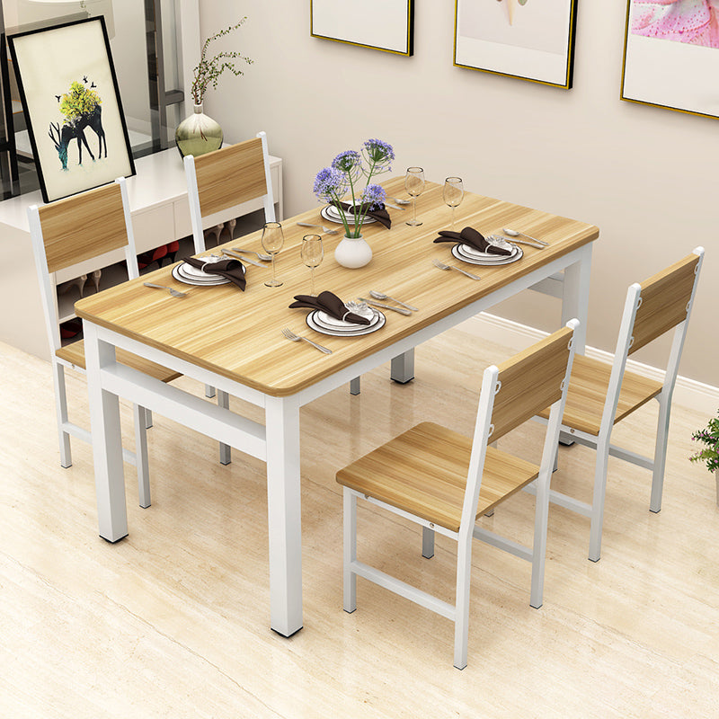 Modern Dining Room Set with Rectangle Shape Standard Height Table and 4 Legs Base Clearhalo 'Dining Room Sets' 'Dining Tables & Seating' 'dining_room_set' 'furn' 'furn_dining_room_set' 'Furniture' 'furniture_dining_room_set' 'Kitchen & Dining Furniture' 'kitchen&dining_furn' 'kitchen' 3347770