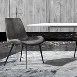 Modern Sintered Stone Dining Table Set with Rectangle Table and Pedestal Base Formal Dining Set Clearhalo 'Dining Room Sets' 'Dining Tables & Seating' 'dining_room_set' 'Furniture' 'furniture_dining_room_set' 'Kitchen & Dining Furniture' 'kitchen&dining_furn' 'kitchen' 3347922