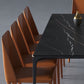 Modern Sintered Stone Black Dining Table Set with Rectangle Table and Metal Base Formal Dining Set Clearhalo 'Dining Room Sets' 'Dining Tables & Seating' 'dining_room_set' 'Furniture' 'furniture_dining_room_set' 'Kitchen & Dining Furniture' 'kitchen&dining_furn' 'kitchen' 3347988
