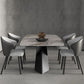 Modern Sintered Stone Dining Room Set with Rectangle Top and Black Base Furniture Clearhalo 'Dining Room Sets' 'Dining Tables & Seating' 'dining_room_set' 'furn' 'furn_dining_room_set' 'Furniture' 'furniture_dining_room_set' 'Kitchen & Dining Furniture' 'kitchen&dining_furn' 'kitchen' 3348015