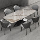 Modern Sintered Stone Dining Room Set with Rectangle Top and Black Base Furniture Clearhalo 'Dining Room Sets' 'Dining Tables & Seating' 'dining_room_set' 'furn' 'furn_dining_room_set' 'Furniture' 'furniture_dining_room_set' 'Kitchen & Dining Furniture' 'kitchen&dining_furn' 'kitchen' 3348017