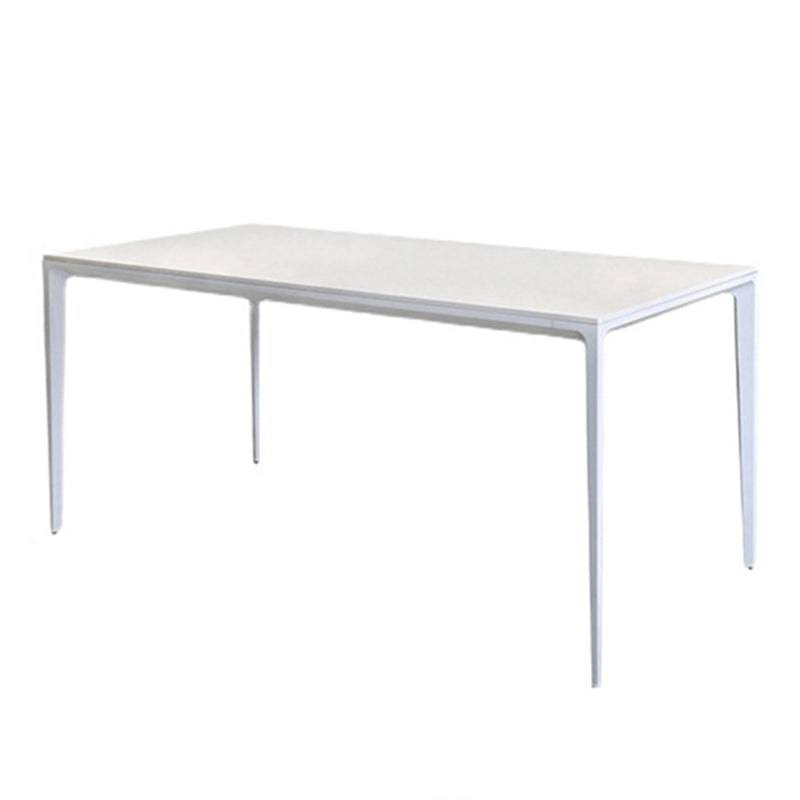 Modern Sintered Stone Top Standard Dining Set White Rectangle Shape Dining Set for Kitchen Table Only Clearhalo 'Dining Room Sets' 'Dining Tables & Seating' 'dining_room_set' 'Furniture' 'furniture_dining_room_set' 'Kitchen & Dining Furniture' 'kitchen&dining_furn' 'kitchen' 3348031
