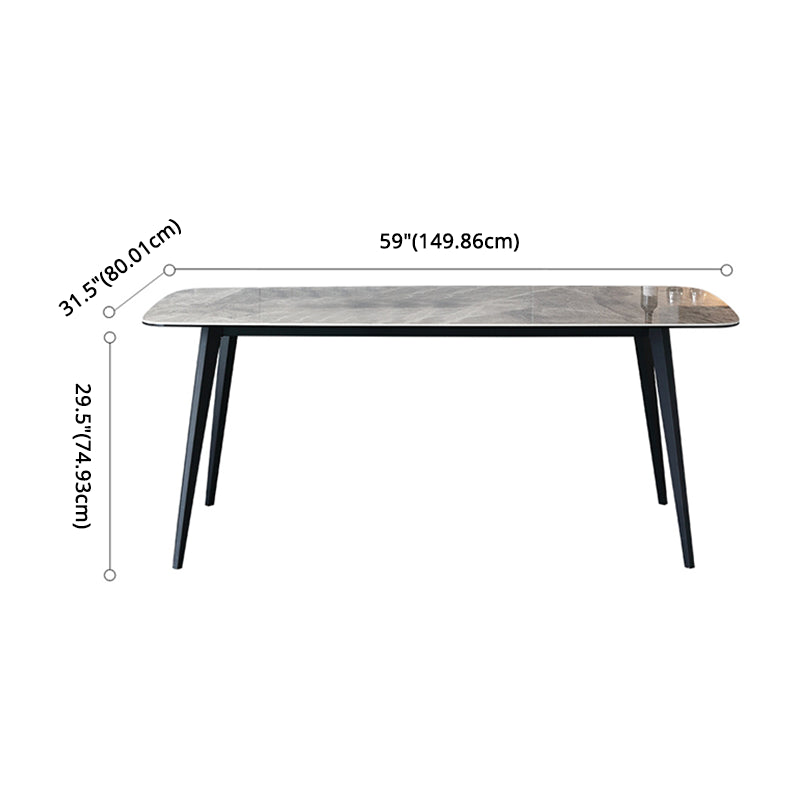 Modern Kitchen Sintered Stone Dining¬†Set with Standard Height Dining¬†Room¬†Table¬†Set Clearhalo 'Dining Room Sets' 'Dining Tables & Seating' 'dining_room_set' 'Furniture' 'furniture_dining_room_set' 'Kitchen & Dining Furniture' 'kitchen&dining_furn' 'kitchen' 3348125