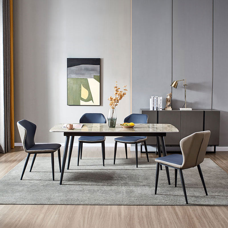 Modern Kitchen Sintered Stone Dining¬†Set with Standard Height Dining¬†Room¬†Table¬†Set Clearhalo 'Dining Room Sets' 'Dining Tables & Seating' 'dining_room_set' 'Furniture' 'furniture_dining_room_set' 'Kitchen & Dining Furniture' 'kitchen&dining_furn' 'kitchen' 3348130