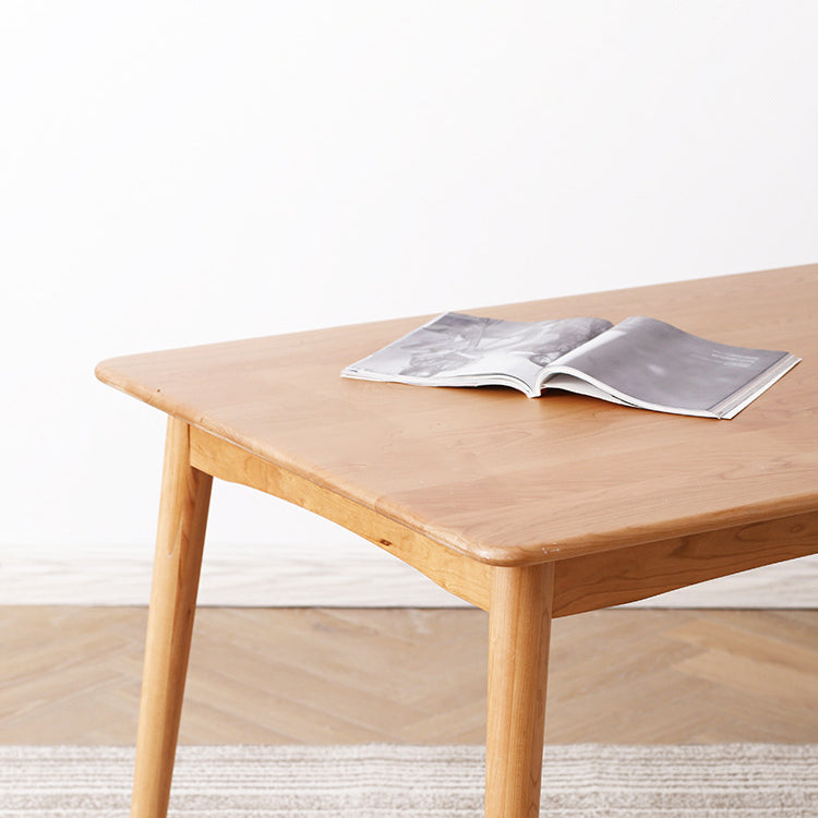 Minimalist Style Solid Wood Top Dining Table Set of Rectangle Shape Formal Dinette Set Clearhalo 'Dining Room Sets' 'Dining Tables & Seating' 'dining_room_set' 'furn' 'furn_dining_room_set' 'Furniture' 'furniture_dining_room_set' 'Kitchen & Dining Furniture' 'kitchen&dining_furn' 'kitchen' 3348138