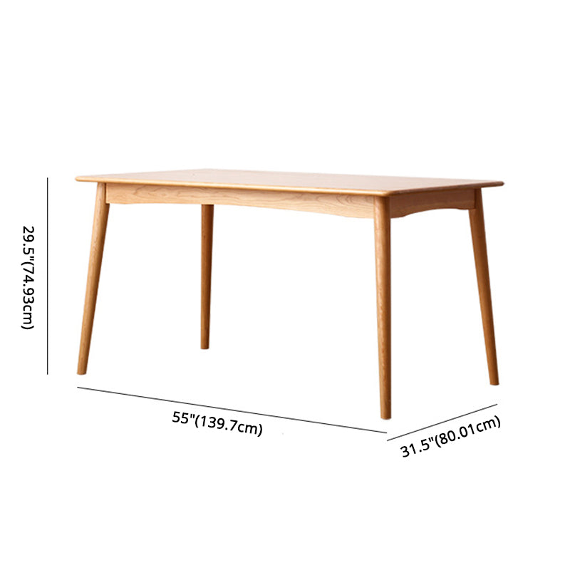 Minimalist Style Solid Wood Top Dining Table Set of Rectangle Shape Formal Dinette Set Clearhalo 'Dining Room Sets' 'Dining Tables & Seating' 'dining_room_set' 'furn' 'furn_dining_room_set' 'Furniture' 'furniture_dining_room_set' 'Kitchen & Dining Furniture' 'kitchen&dining_furn' 'kitchen' 3348142