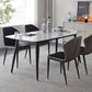 Modern Sintered Stone Dining Room Set with Black Base Dining Furniture for Home Use Clearhalo 'Dining Room Sets' 'Dining Tables & Seating' 'dining_room_set' 'furn' 'furn_dining_room_set' 'Furniture' 'furniture_dining_room_set' 'Kitchen & Dining Furniture' 'kitchen&dining_furn' 'kitchen' 3348156