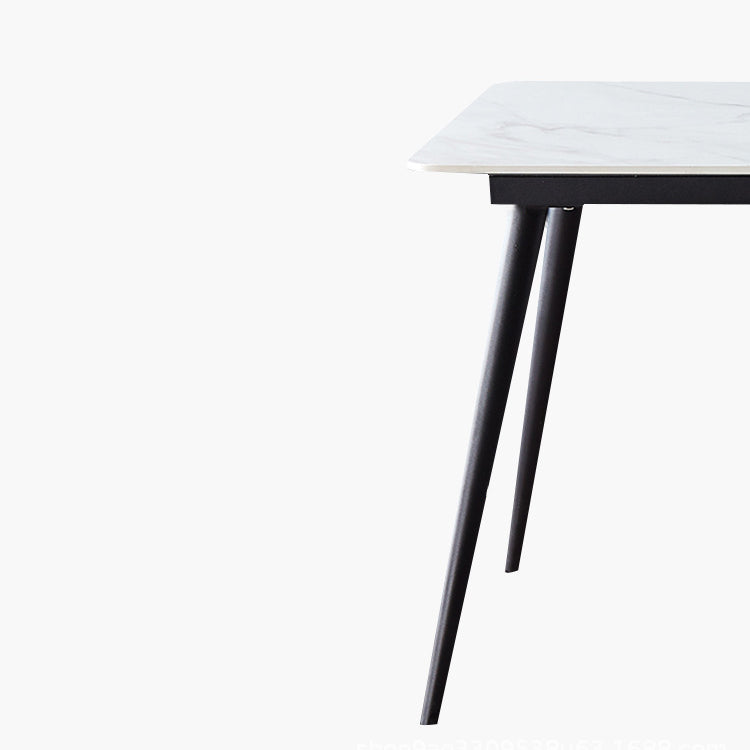 Modern Sintered Stone Dining Room Set with Black Base Dining Furniture for Home Use Clearhalo 'Dining Room Sets' 'Dining Tables & Seating' 'dining_room_set' 'furn' 'furn_dining_room_set' 'Furniture' 'furniture_dining_room_set' 'Kitchen & Dining Furniture' 'kitchen&dining_furn' 'kitchen' 3348163