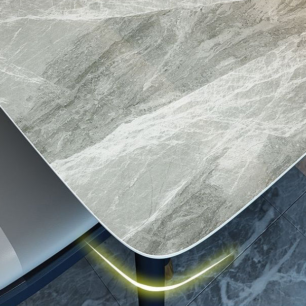 Nordic Sintered Stone Dining Room Set with Metal Base Dining Furniture for Home Use Clearhalo 'Dining Room Sets' 'Dining Tables & Seating' 'dining_room_set' 'Furniture' 'furniture_dining_room_set' 'Kitchen & Dining Furniture' 'kitchen&dining_furn' 'kitchen' 3348203