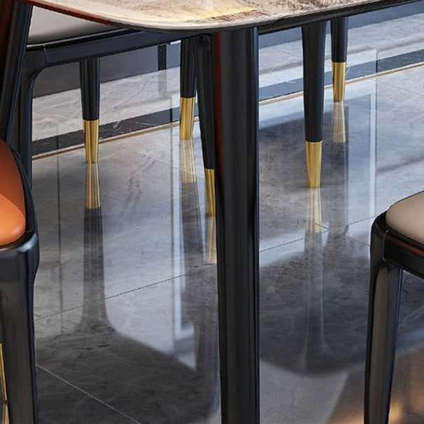 Nordic Sintered Stone Dining Room Set with Metal Base Dining Furniture for Home Use Clearhalo 'Dining Room Sets' 'Dining Tables & Seating' 'dining_room_set' 'Furniture' 'furniture_dining_room_set' 'Kitchen & Dining Furniture' 'kitchen&dining_furn' 'kitchen' 3348204