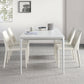 Modern White Sintered Stone Dining Set Standard Rectangle Dining Table Set with 4 Legs Base with 4 Chairs Clearhalo 'Dining Room Sets' 'Dining Tables & Seating' 'dining_room_set' 'Furniture' 'furniture_dining_room_set' 'Kitchen & Dining Furniture' 'kitchen&dining_furn' 'kitchen' 3348213