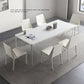 Modern White Sintered Stone Dining Set Standard Rectangle Dining Table Set with 4 Legs Base Clearhalo 'Dining Room Sets' 'Dining Tables & Seating' 'dining_room_set' 'Furniture' 'furniture_dining_room_set' 'Kitchen & Dining Furniture' 'kitchen&dining_furn' 'kitchen' 3348232