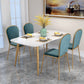Scandinavian Kitchen Dining Room Set with Sintered Stone Top and 4 Legs Base Dining Furniture Clearhalo 'Dining Room Sets' 'Dining Tables & Seating' 'dining_room_set' 'furn' 'furn_dining_room_set' 'Furniture' 'furniture_dining_room_set' 'Kitchen & Dining Furniture' 'kitchen&dining_furn' 'kitchen' 3348279