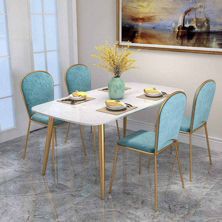 Scandinavian Kitchen Dining Room Set with Sintered Stone Top and 4 Legs Base Dining Furniture Clearhalo 'Dining Room Sets' 'Dining Tables & Seating' 'dining_room_set' 'furn' 'furn_dining_room_set' 'Furniture' 'furniture_dining_room_set' 'Kitchen & Dining Furniture' 'kitchen&dining_furn' 'kitchen' 3348280