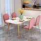 Scandinavian Kitchen Dining Room Set with Sintered Stone Top and 4 Legs Base Dining Furniture Clearhalo 'Dining Room Sets' 'Dining Tables & Seating' 'dining_room_set' 'furn' 'furn_dining_room_set' 'Furniture' 'furniture_dining_room_set' 'Kitchen & Dining Furniture' 'kitchen&dining_furn' 'kitchen' 3348282