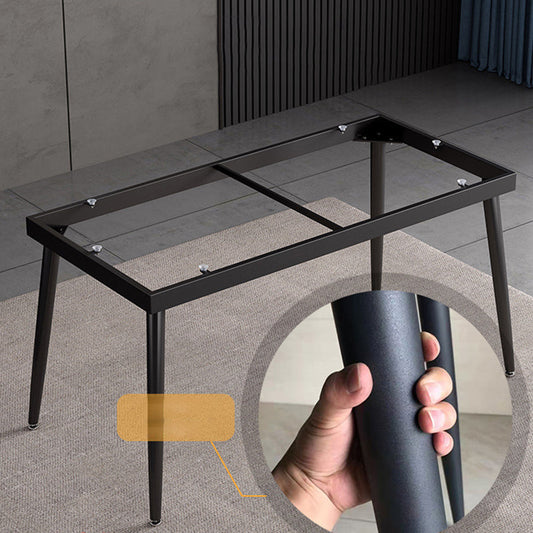 Modern Sintered Stone Dining Table Set White Rectangle Dining Set for Home Use Clearhalo 'Dining Room Sets' 'Dining Tables & Seating' 'dining_room_set' 'Furniture' 'furniture_dining_room_set' 'Kitchen & Dining Furniture' 'kitchen&dining_furn' 'kitchen' 3348360