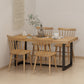 Modern Style Solid Wood Dining Set with Rectangle Shape Table and Trestle Base for Home Use with 4 Chairs Clearhalo 'Dining Room Sets' 'Dining Tables & Seating' 'dining_room_set' 'Furniture' 'furniture_dining_room_set' 'Kitchen & Dining Furniture' 'kitchen&dining_furn' 'kitchen' 3348367