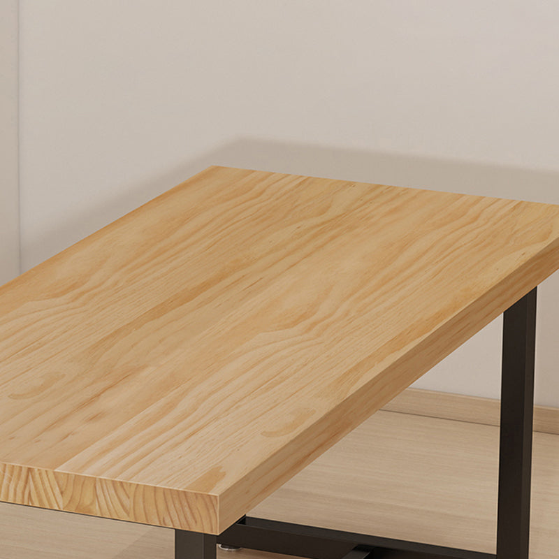 Modern Style Solid Wood Dining Set with Rectangle Shape Table and Trestle Base for Home Use Clearhalo 'Dining Room Sets' 'Dining Tables & Seating' 'dining_room_set' 'Furniture' 'furniture_dining_room_set' 'Kitchen & Dining Furniture' 'kitchen&dining_furn' 'kitchen' 3348372