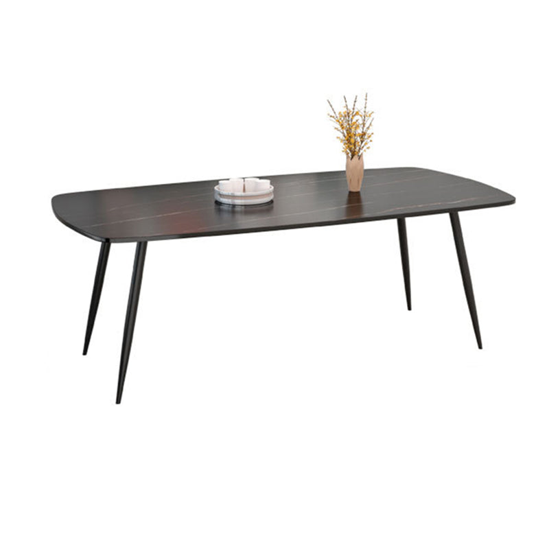 Modern Style Sintered Stone Dining Table with Standard Height Table and 4 Legs Base for Home Use Clearhalo 'Dining Room Sets' 'Dining Tables & Seating' 'dining_room_set' 'Furniture' 'furniture_dining_room_set' 'Kitchen & Dining Furniture' 'kitchen&dining_furn' 'kitchen' 3348379
