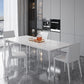 Modern Dining Room Sintered Stone Rectangle Table Dining Furniture Set with 4 Legs Base Clearhalo 'Dining Room Sets' 'Dining Tables & Seating' 'dining_room_set' 'Furniture' 'furniture_dining_room_set' 'Kitchen & Dining Furniture' 'kitchen&dining_furn' 'kitchen' 3348404
