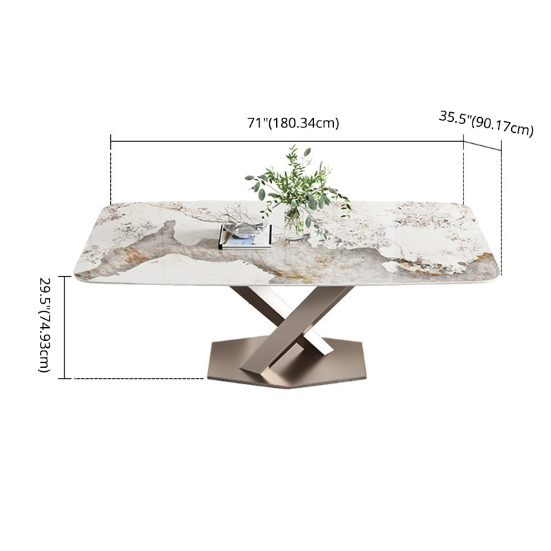 Contemporary Sintered Stone Gray Dining Set Rectangle Standard Dining Set for Kitchen Clearhalo 'Dining Room Sets' 'Dining Tables & Seating' 'dining_room_set' 'Furniture' 'furniture_dining_room_set' 'Kitchen & Dining Furniture' 'kitchen&dining_furn' 'kitchen' 3348441