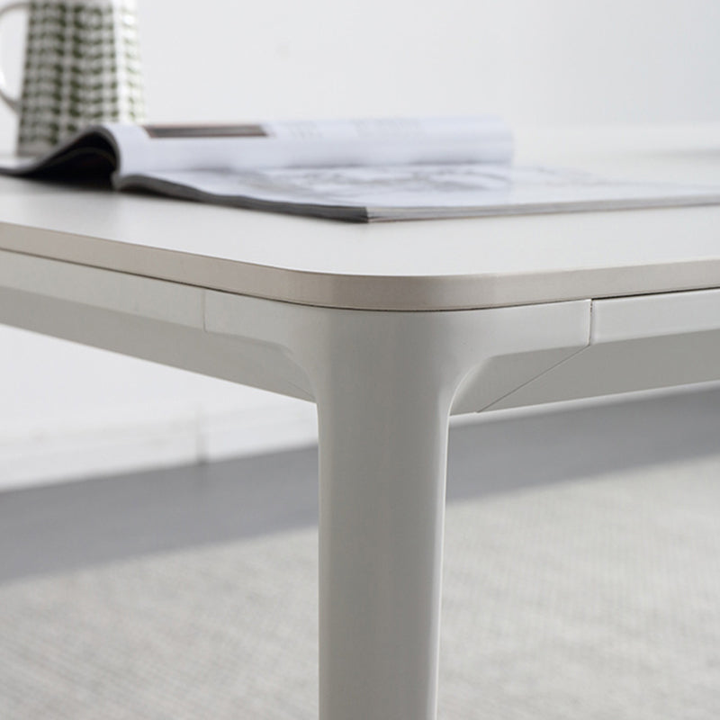 Modern Standard Sintered Stone Dining Set White Rectangle Shape Dining Set for Kitchen Clearhalo 'Dining Room Sets' 'Dining Tables & Seating' 'dining_room_set' 'Furniture' 'furniture_dining_room_set' 'Kitchen & Dining Furniture' 'kitchen&dining_furn' 'kitchen' 3348476